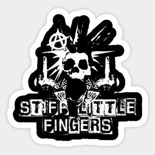 stiff skeleton punk Sticker